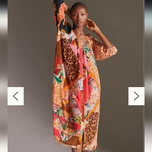 🛑ANTHROPOLOGIE Brown Motif Dress Geisha